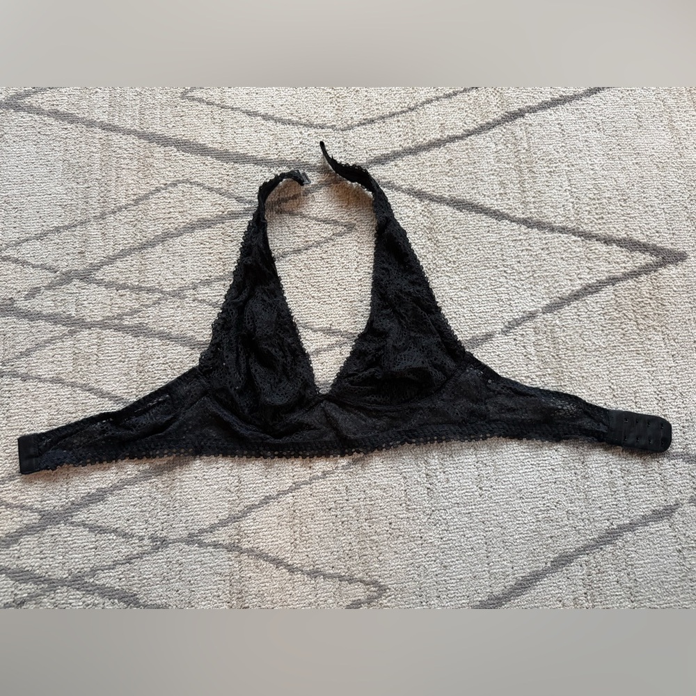 Victoria's Secret Black Lace Halter Bra